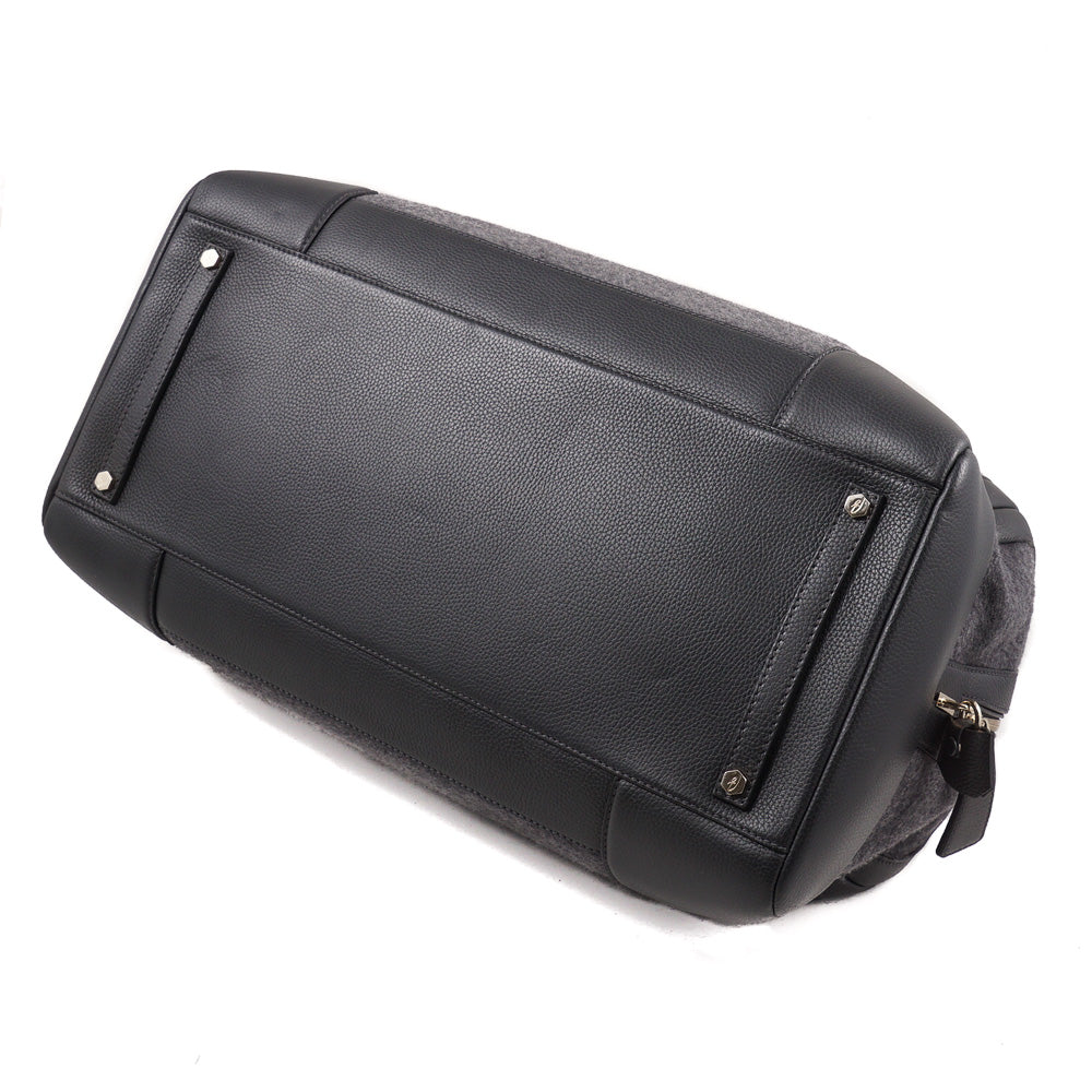 Brioni Cashmere and Leather Weekend Bag - Top Shelf Apparel