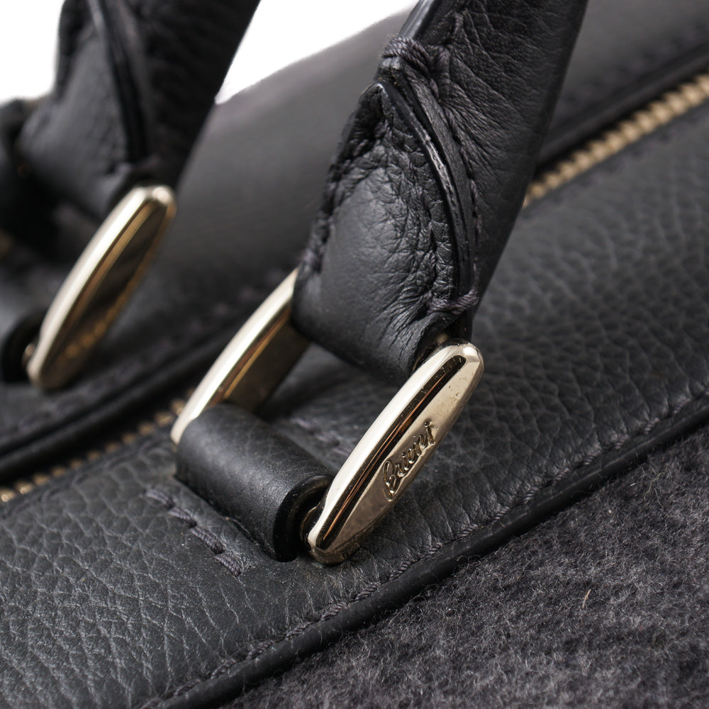 Brioni Cashmere and Leather Weekend Bag - Top Shelf Apparel