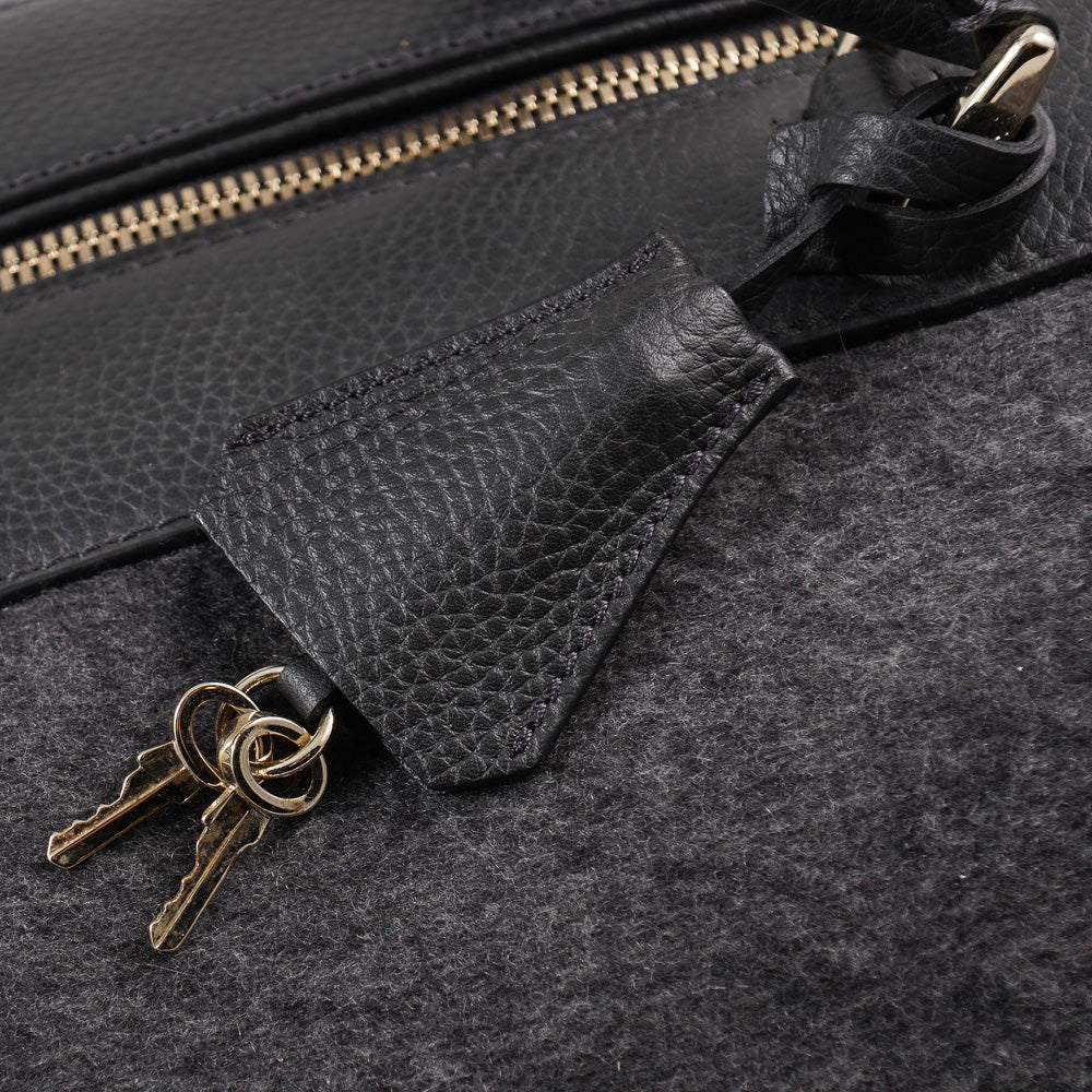 Brioni Cashmere and Leather Weekend Bag - Top Shelf Apparel
