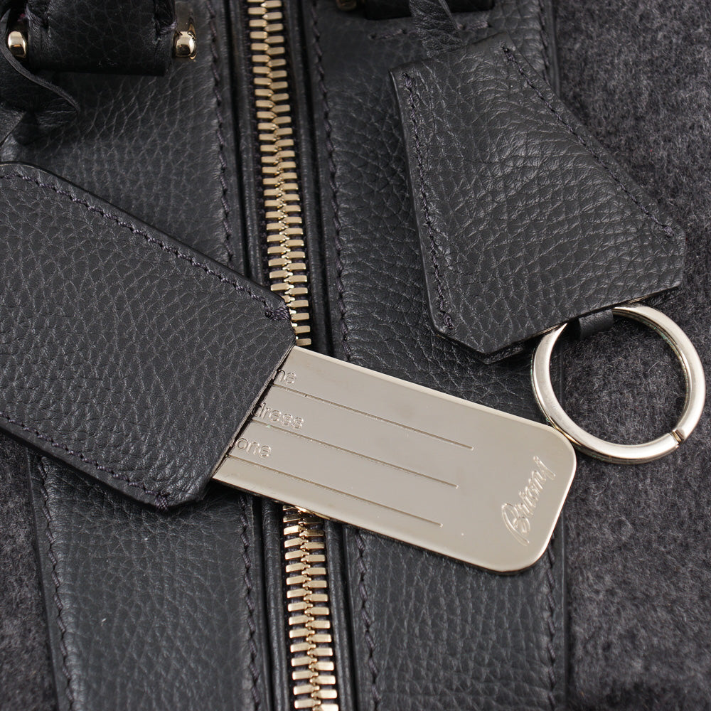 Brioni Cashmere and Leather Weekend Bag - Top Shelf Apparel
