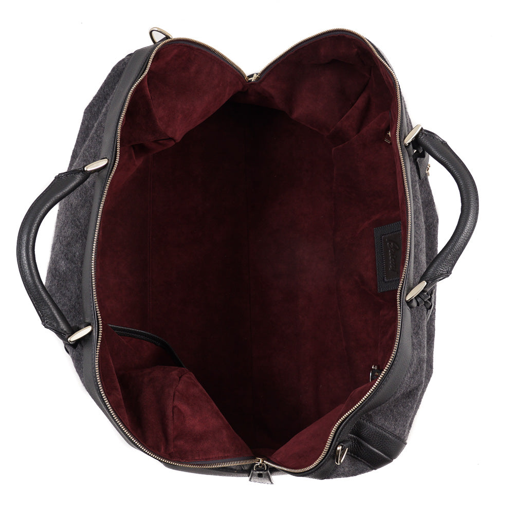 Brioni Cashmere and Leather Weekend Bag - Top Shelf Apparel