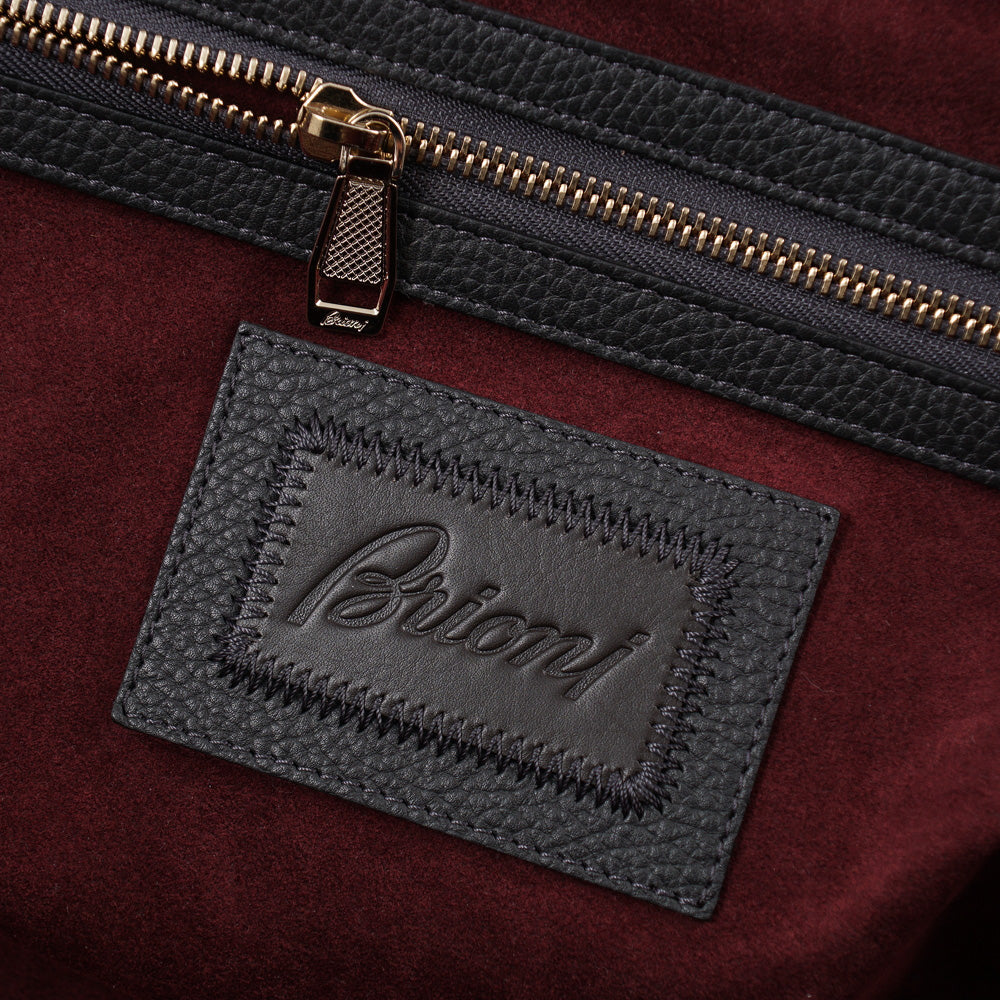 Brioni Cashmere and Leather Weekend Bag - Top Shelf Apparel