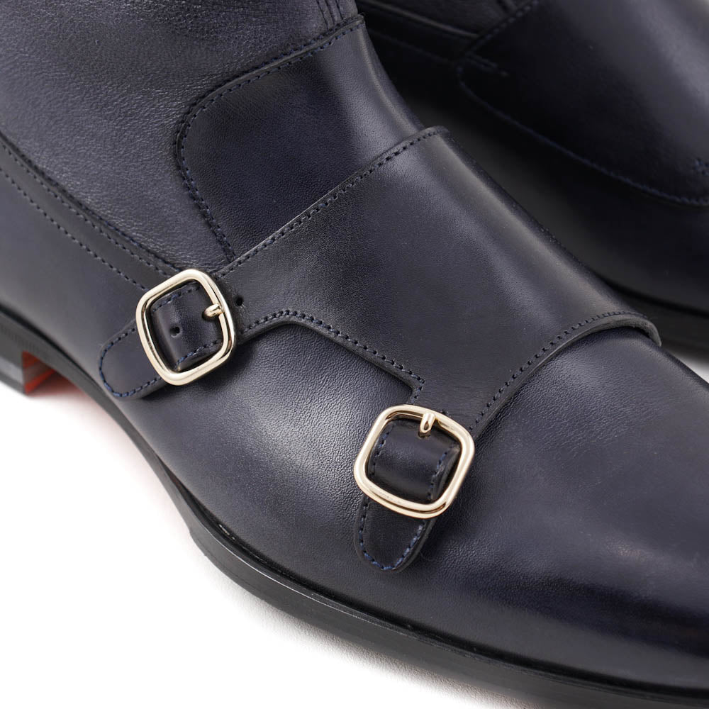 Santoni Monk Strap Boots in Slate Gray - Top Shelf Apparel