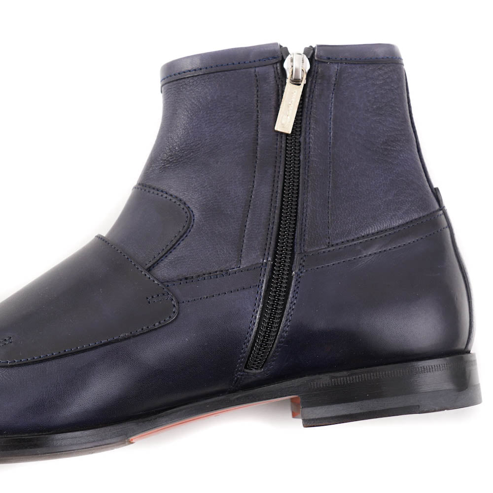 Santoni Monk Strap Boots in Slate Gray - Top Shelf Apparel