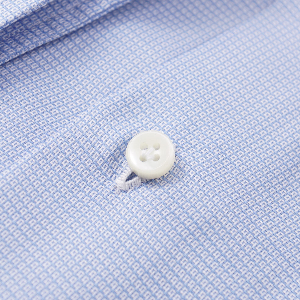 Sartorio Cotton Shirt in Patterned Sky Blue - Top Shelf Apparel