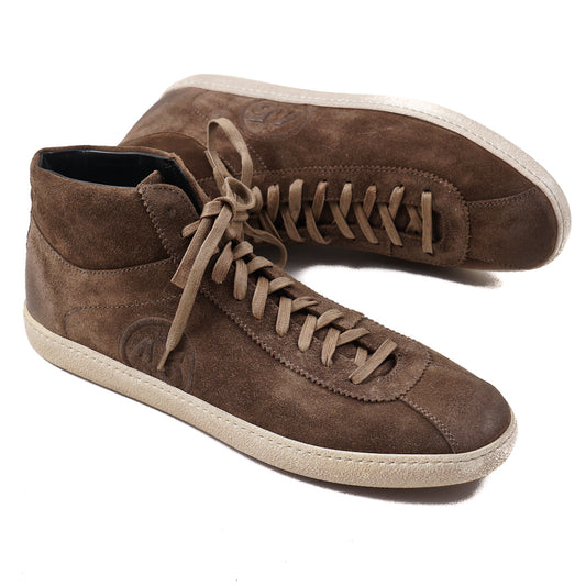 Santoni for AMG Mid-Top Suede Sneakers - Top Shelf Apparel