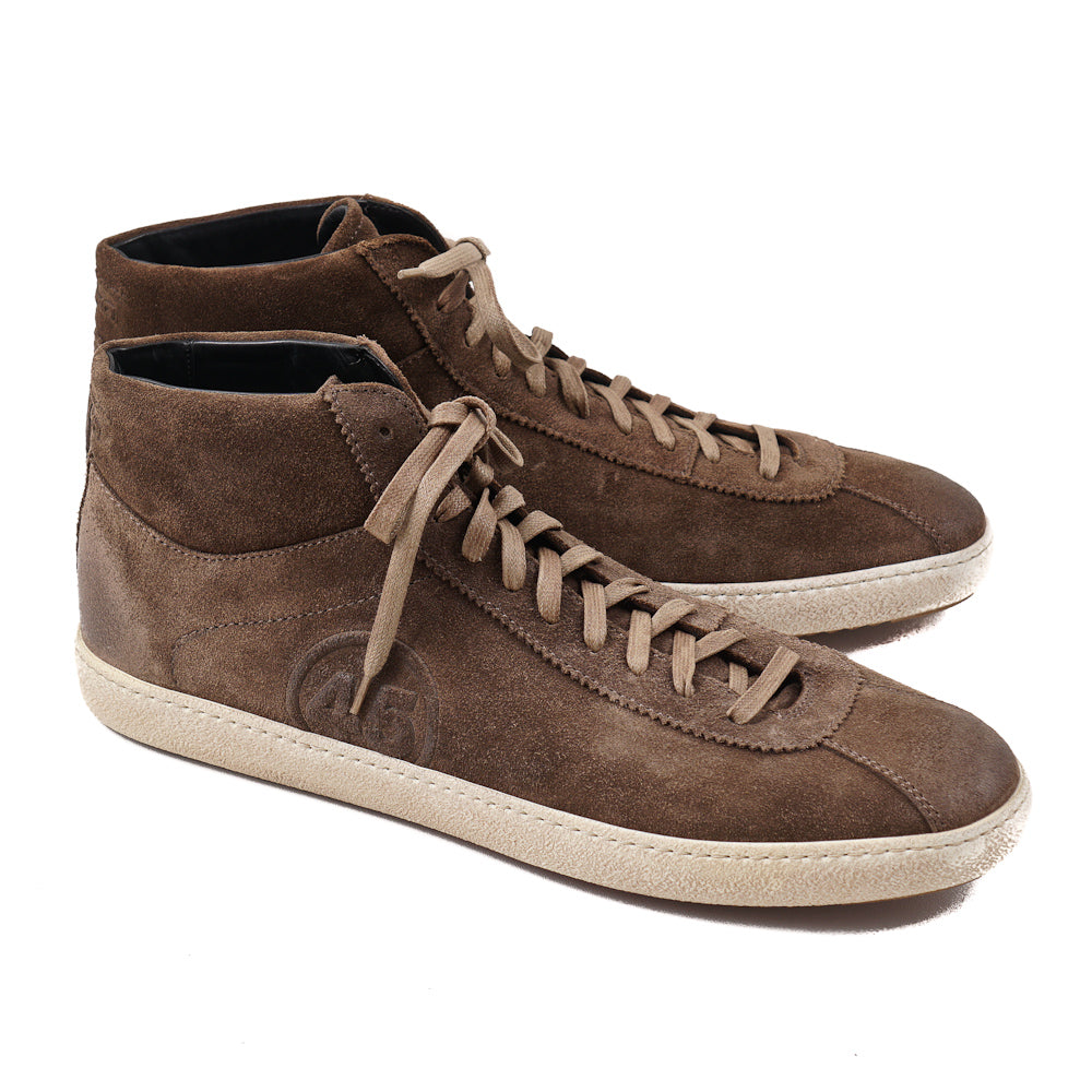 Santoni for AMG Mid-Top Suede Sneakers - Top Shelf Apparel