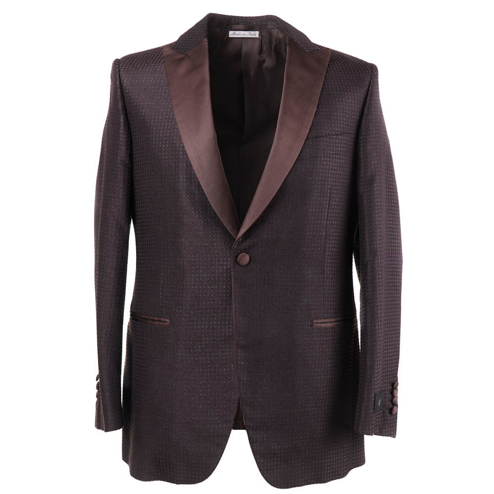 Belvest Patterned Silk Tuxedo with Peak Lapels - Top Shelf Apparel