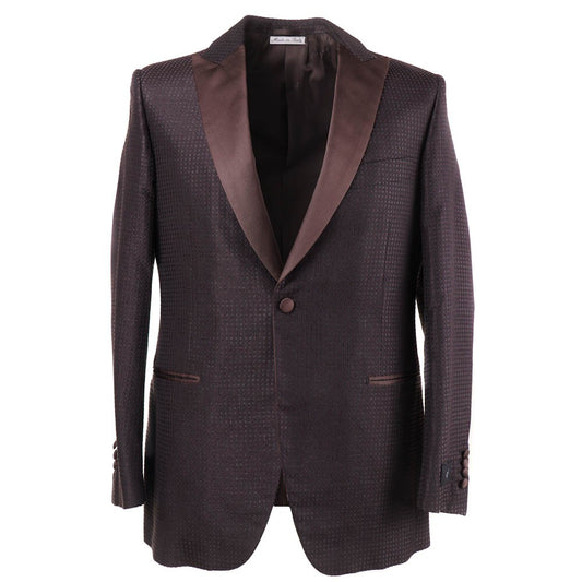 Belvest Patterned Silk Tuxedo with Peak Lapels - Top Shelf Apparel
