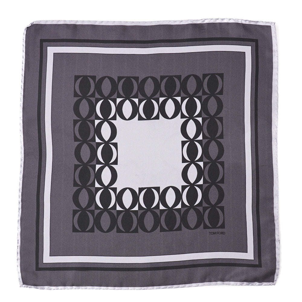 Tom Ford Contrast Print Pocket Square - Top Shelf Apparel