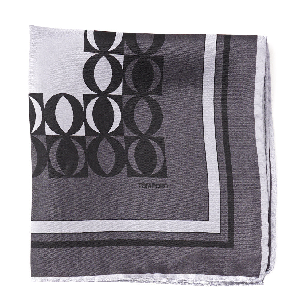 Tom Ford Contrast Print Pocket Square - Top Shelf Apparel