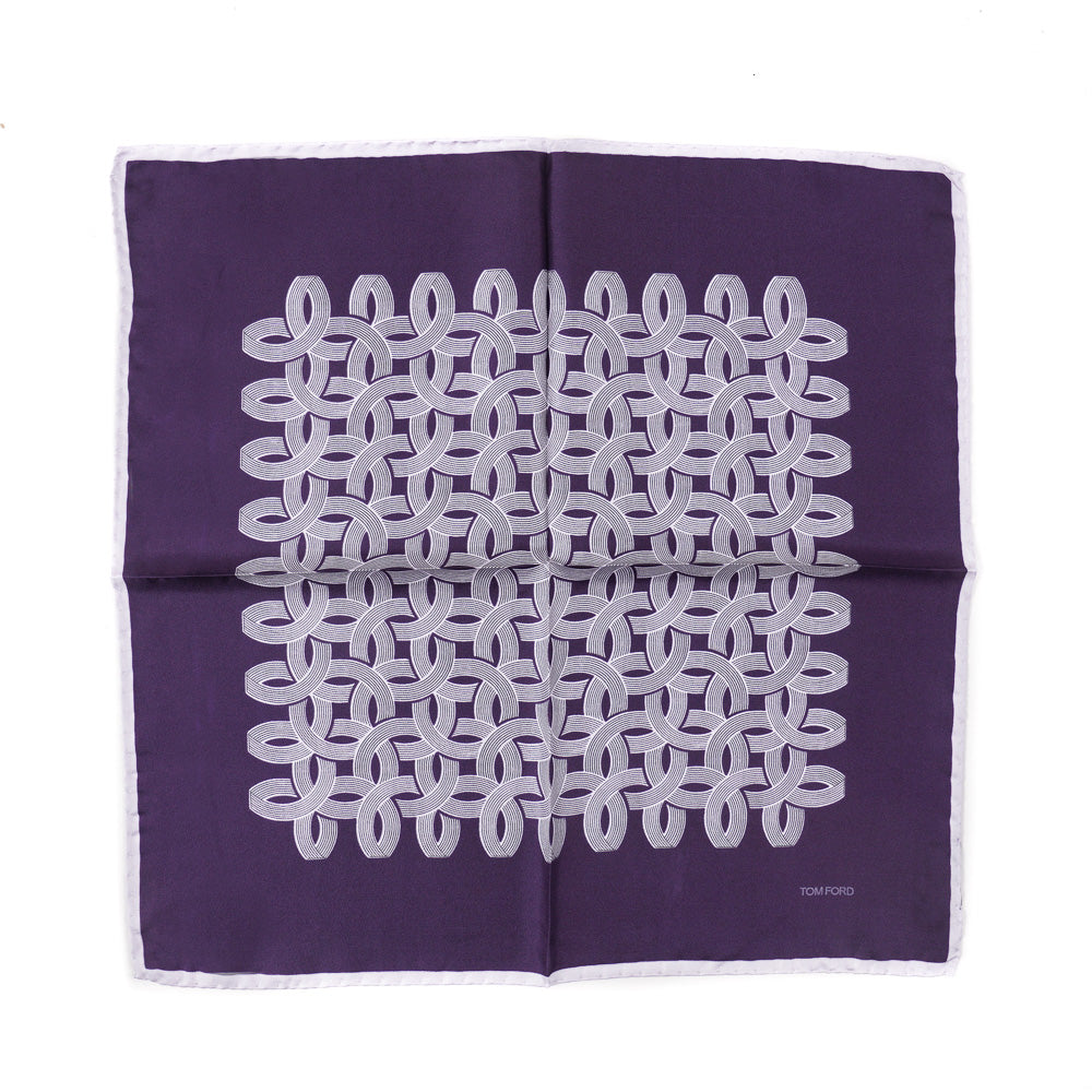 Tom Ford Interlocking Print Pocket Square - Top Shelf Apparel