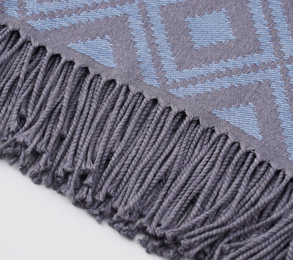 Battisti Diamond Jacquard Wool Throw Blanket - Top Shelf Apparel
