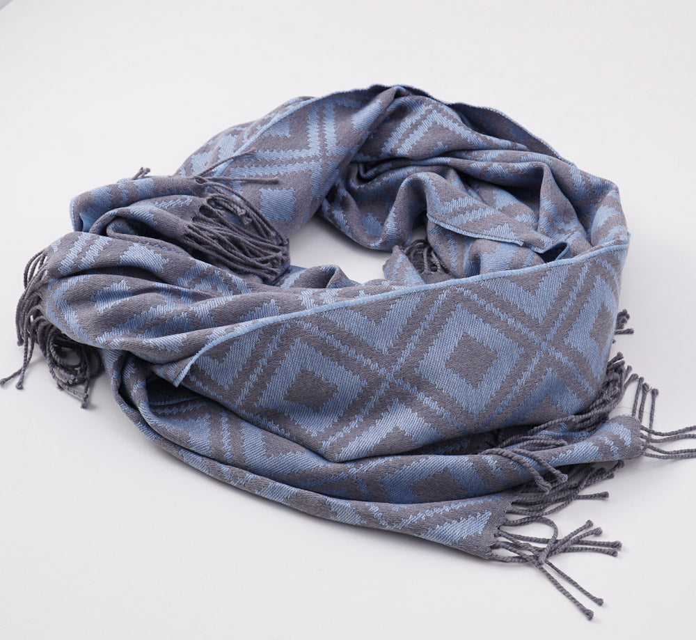 Battisti Diamond Jacquard Wool Throw Blanket - Top Shelf Apparel
