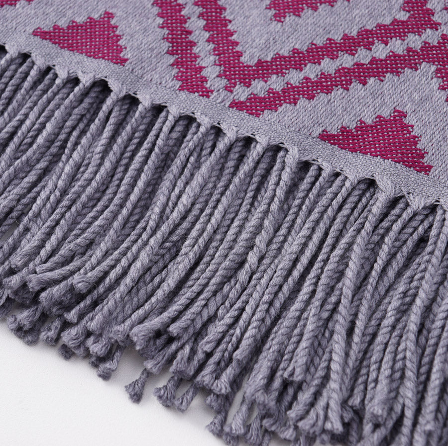 Battisti Diamond Jacquard Wool Throw Blanket - Top Shelf Apparel