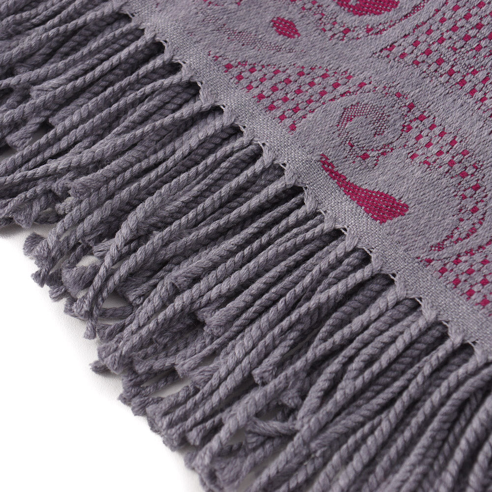 Battisti Paisley Jacquard Wool Throw Blanket - Top Shelf Apparel