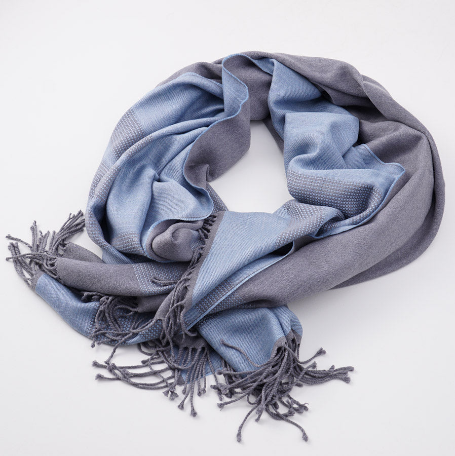 Battisti Blue Birdseye Wool Throw Blanket - Top Shelf Apparel