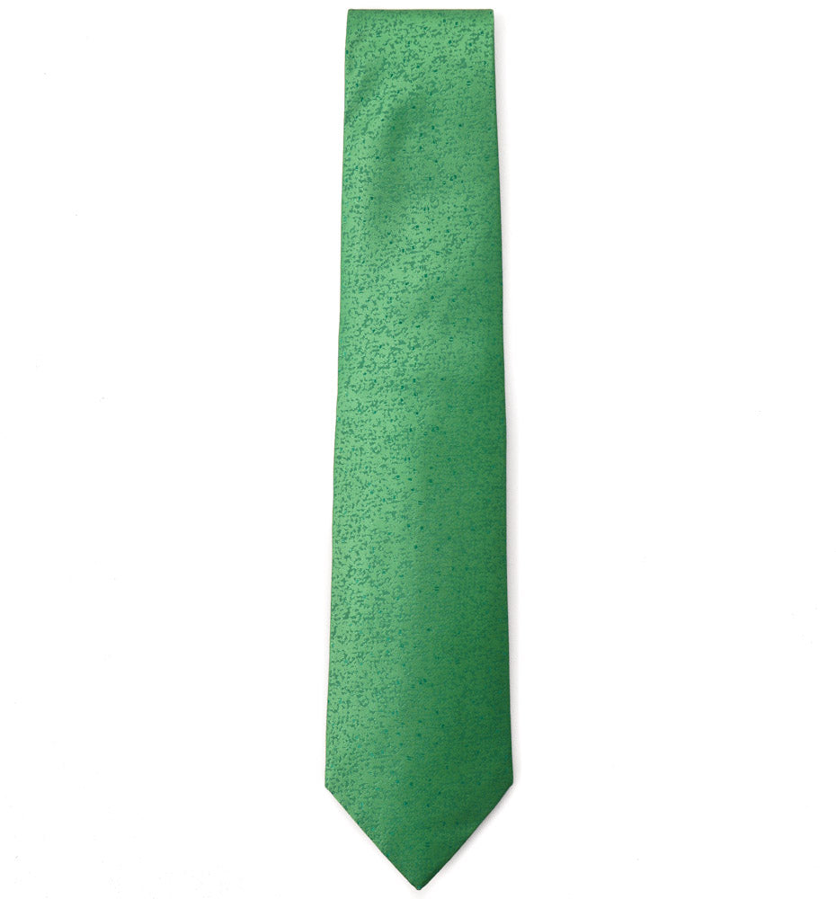 Isaia Bright Melon Green Patterned Silk Tie - Top Shelf Apparel
