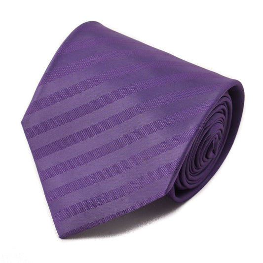 Isaia Purple Ribbon Striped Silk Tie - Top Shelf Apparel