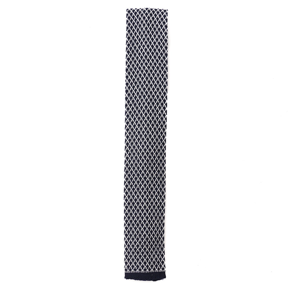 Roda Lattice Check Knit Cotton Tie - Top Shelf Apparel