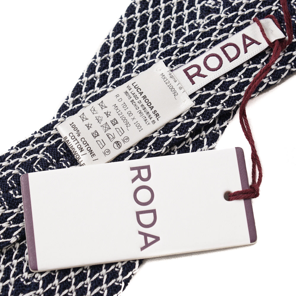Roda Lattice Check Knit Cotton Tie - Top Shelf Apparel