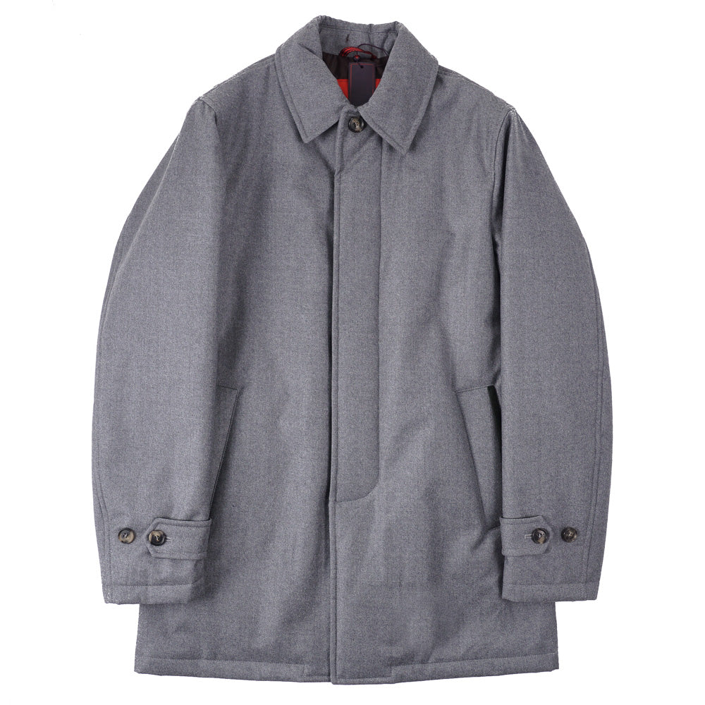 Isaia Gray Wool Outer Coat - Top Shelf Apparel