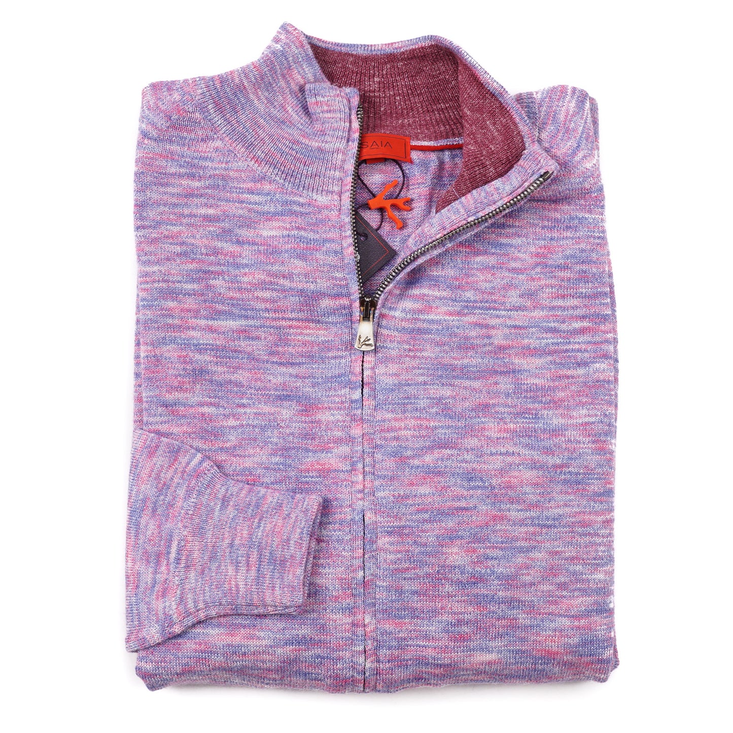 Isaia Full-Zip Wool-Silk-Linen Sweater - Top Shelf Apparel