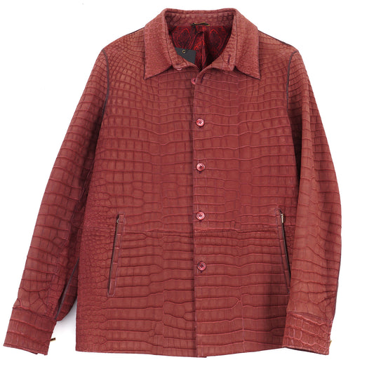 Zilli Matte Nubuck Crocodile Leather Jacket - Top Shelf Apparel