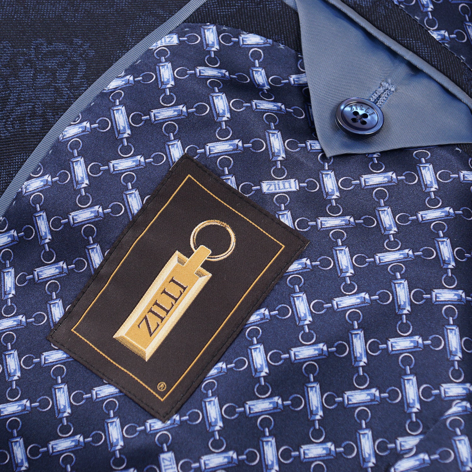 Zilli Trim-Fit Jacquard Print Blazer - Top Shelf Apparel