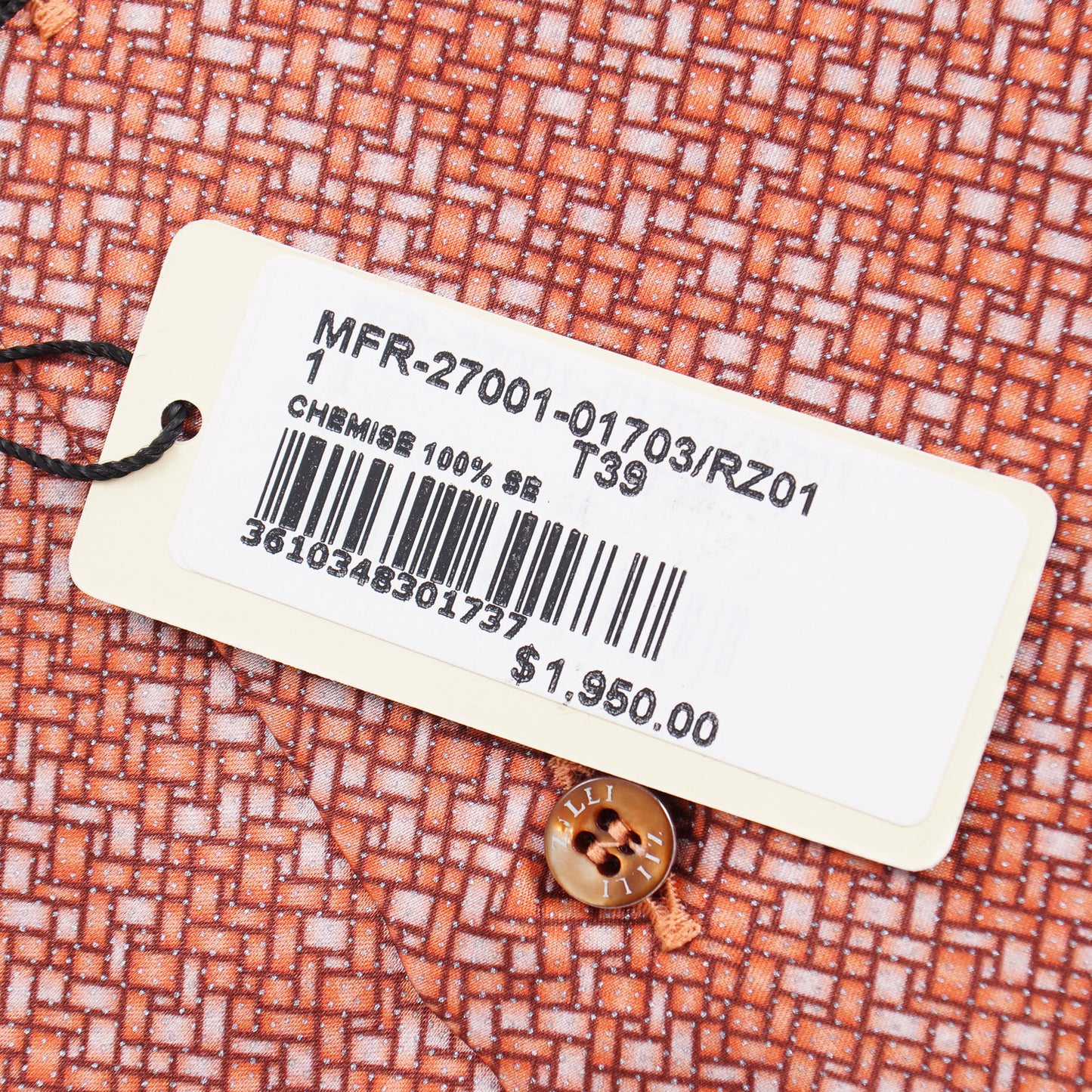 Zilli Silk Shirt in Orange Geometric Print - Top Shelf Apparel