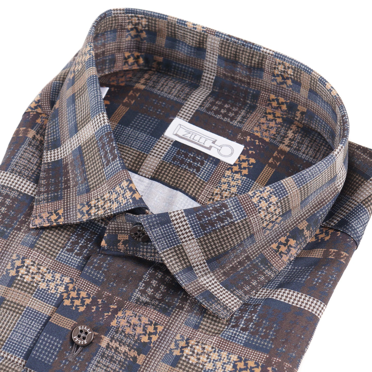 Zilli Cotton Shirt with Multi Check Print - Top Shelf Apparel