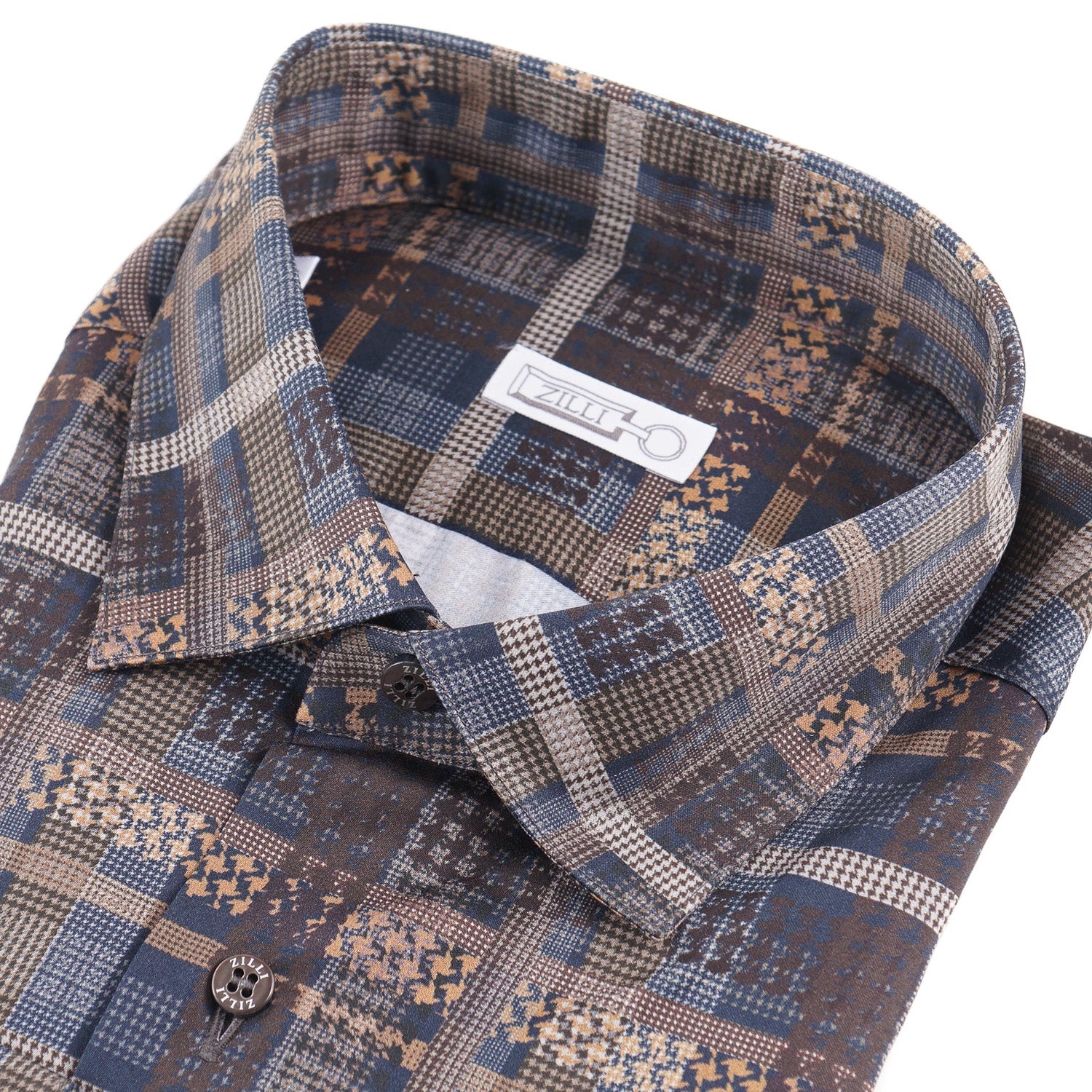 Zilli Cotton Shirt with Multi Check Print - Top Shelf Apparel