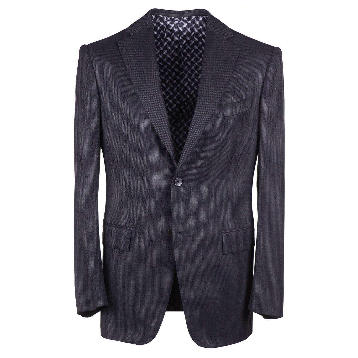 Zilli Herringbone Wool and Silk Suit - Top Shelf Apparel