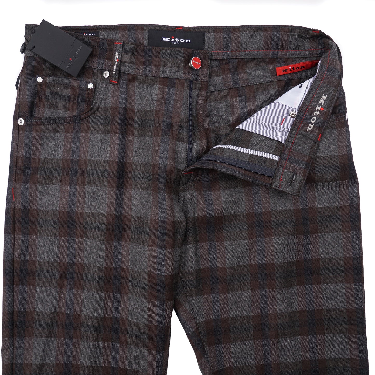 Kiton Slim Fit Five-Pocket Brushed Wool Pants - Top Shelf Apparel