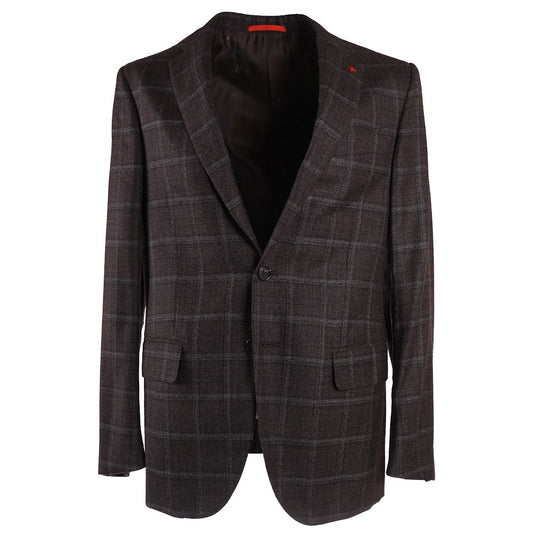 Isaia Windowpane Check Wool-Silk Sport Coat - Top Shelf Apparel