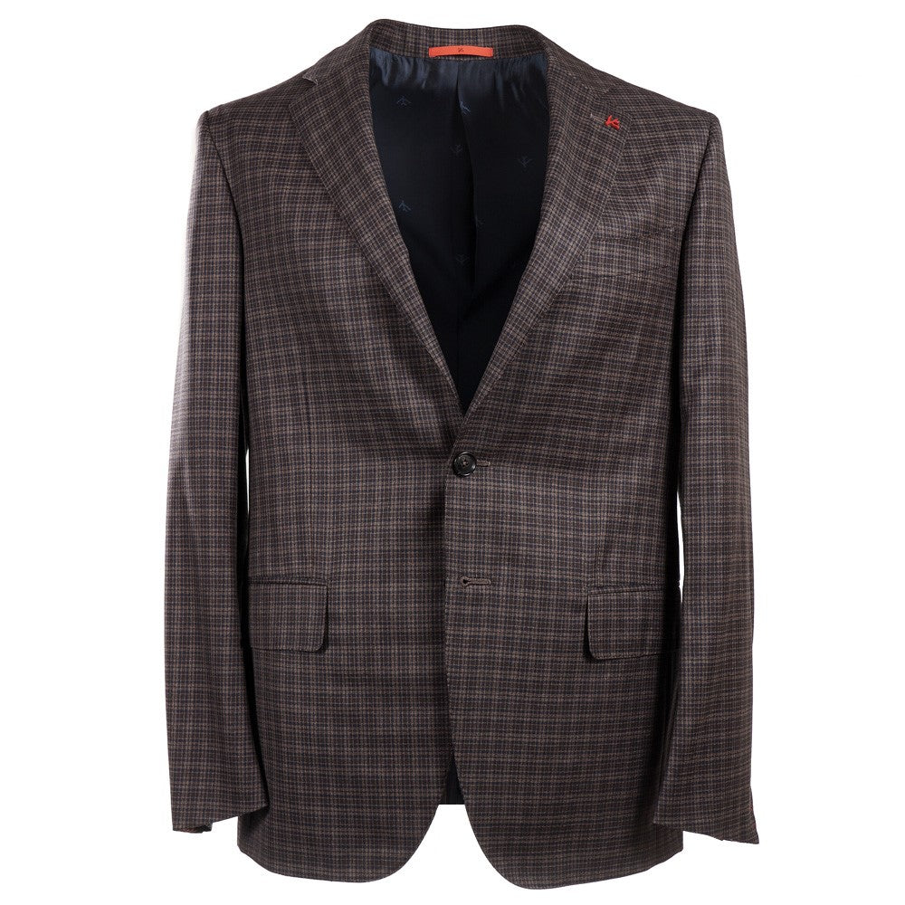 Isaia Layered Check Super 140s Wool Suit - Top Shelf Apparel