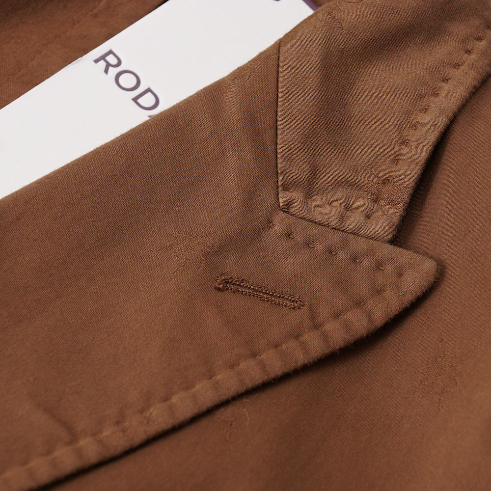 Roda Cocoa Brown Patterned Cotton Suit - Top Shelf Apparel