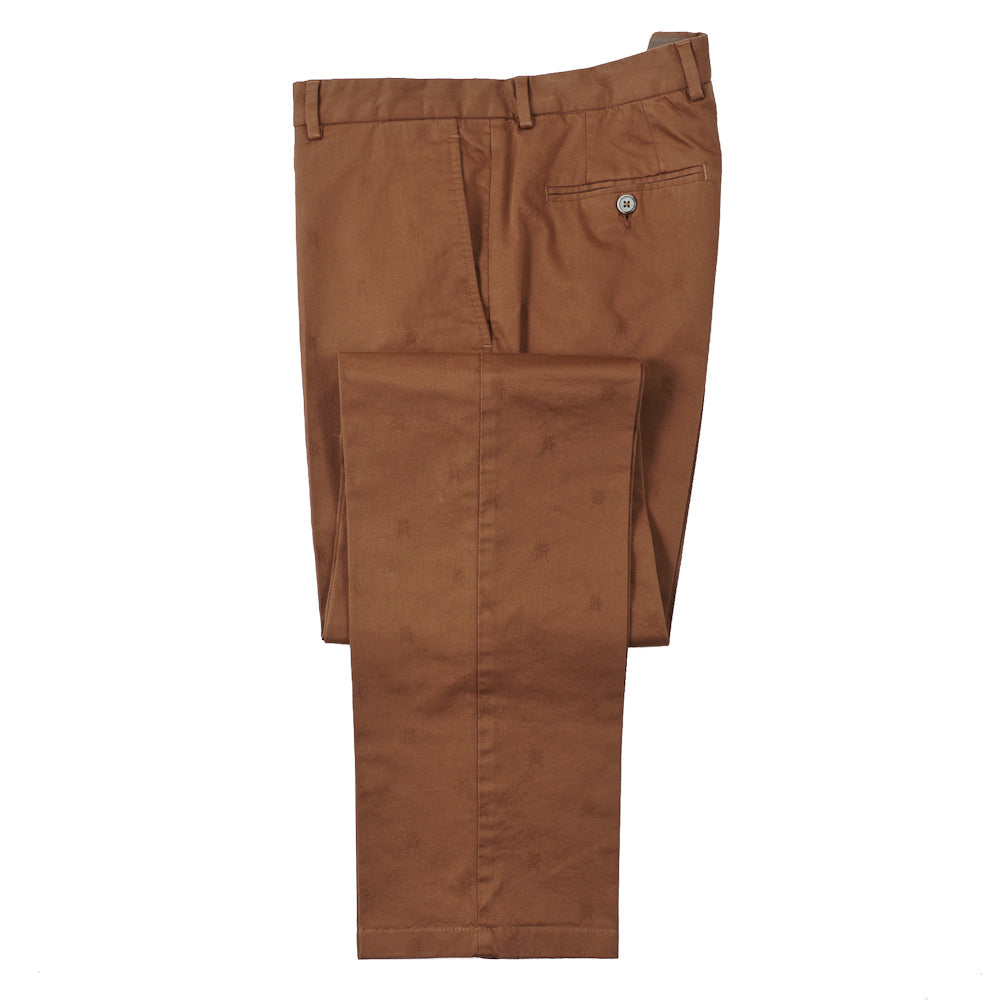 Roda Cocoa Brown Patterned Cotton Suit - Top Shelf Apparel