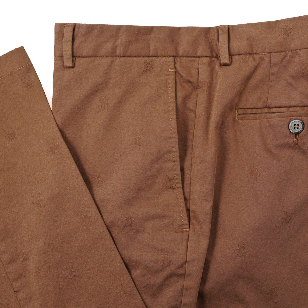 Roda Cocoa Brown Patterned Cotton Suit - Top Shelf Apparel