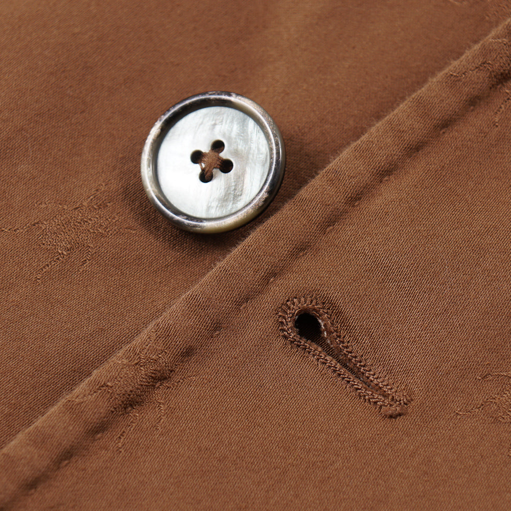 Roda Cocoa Brown Patterned Cotton Suit - Top Shelf Apparel