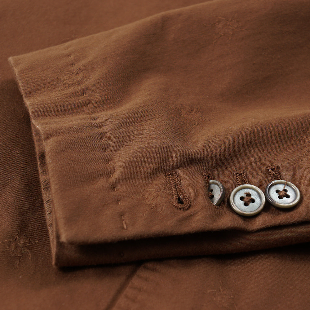Roda Cocoa Brown Patterned Cotton Suit - Top Shelf Apparel