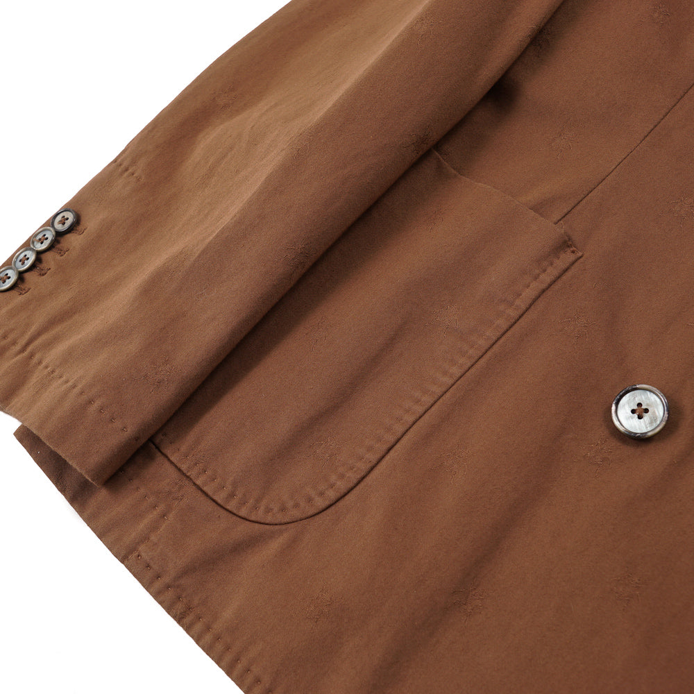 Roda Cocoa Brown Patterned Cotton Suit - Top Shelf Apparel