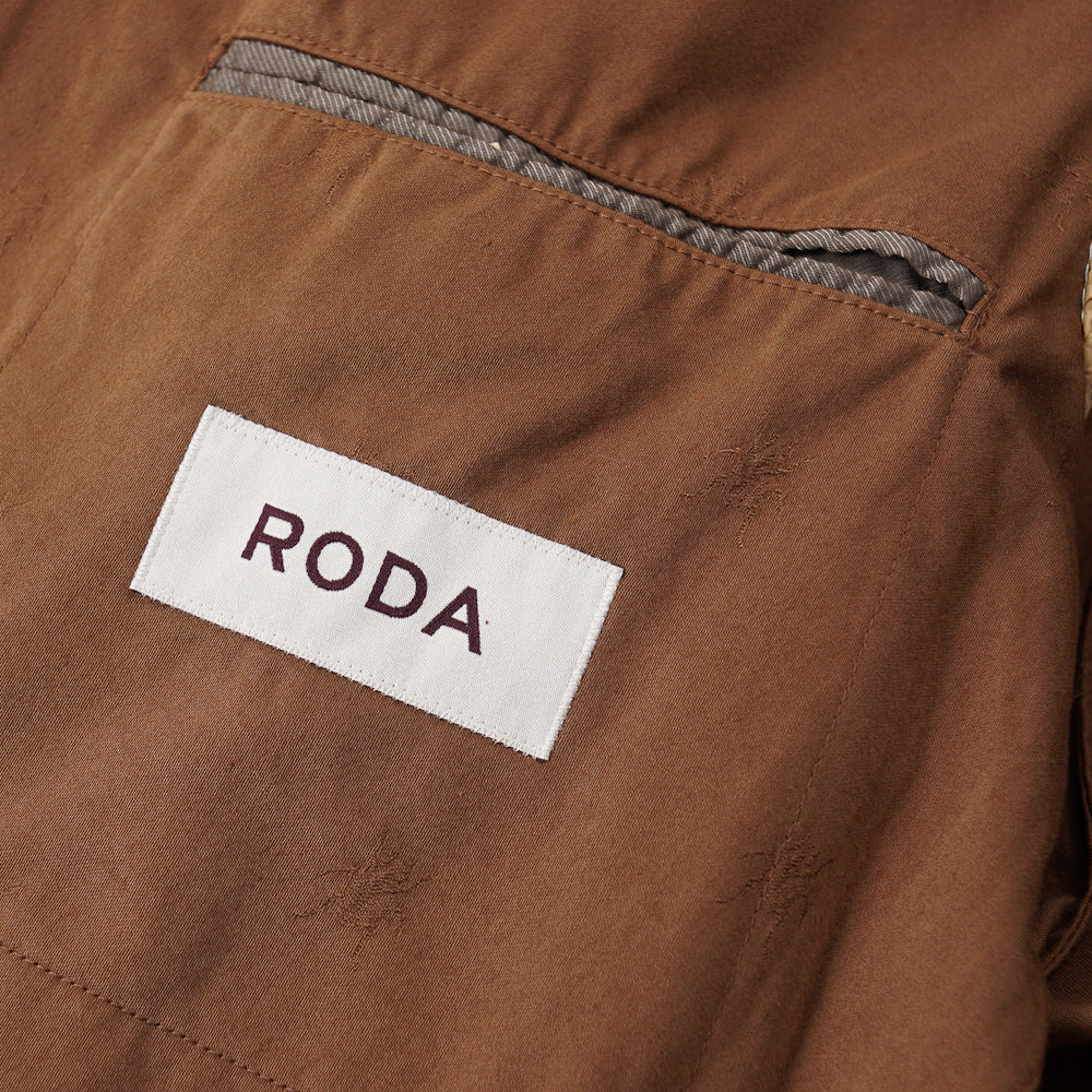 Roda Cocoa Brown Patterned Cotton Suit - Top Shelf Apparel