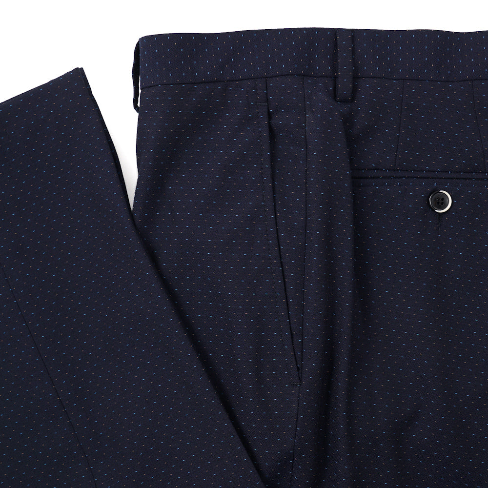 Roda Navy Jacquard Wool-Cotton Suit - Top Shelf Apparel