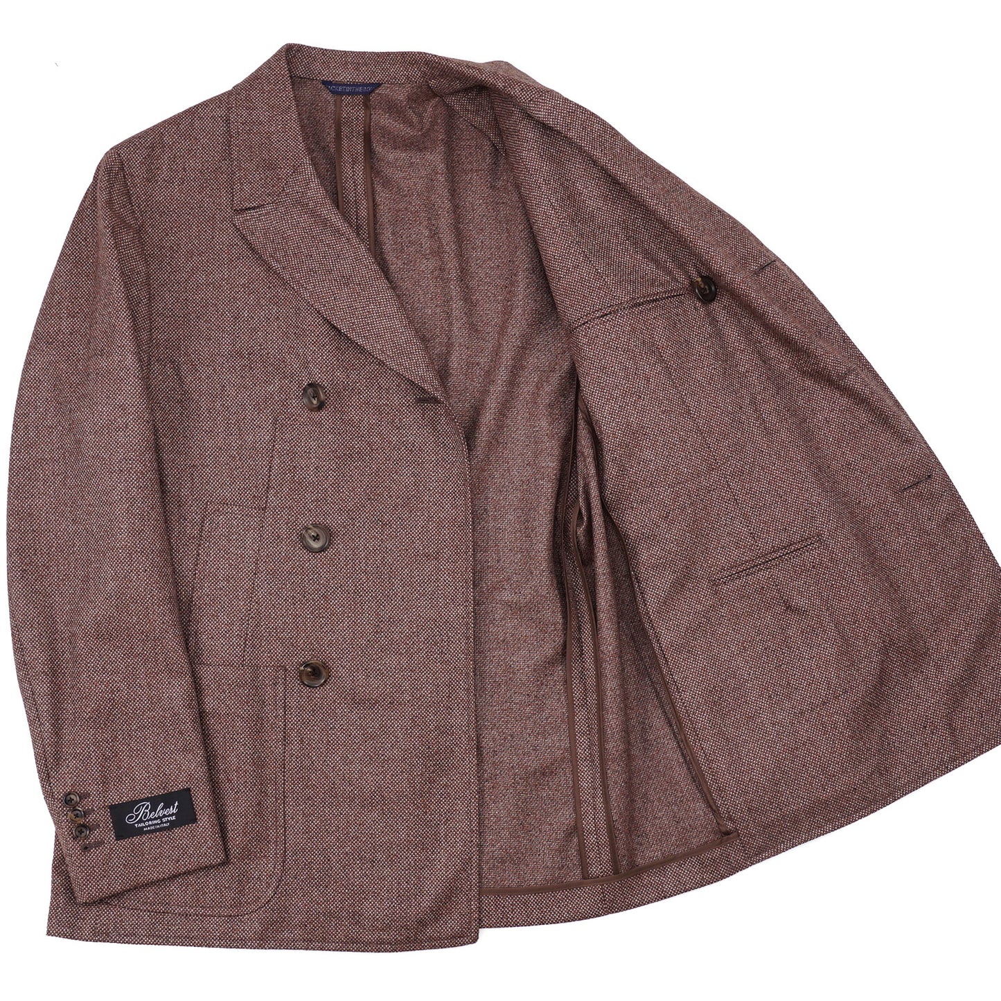 Belvest Donegal Tweed Wool Pea Coat - Top Shelf Apparel
