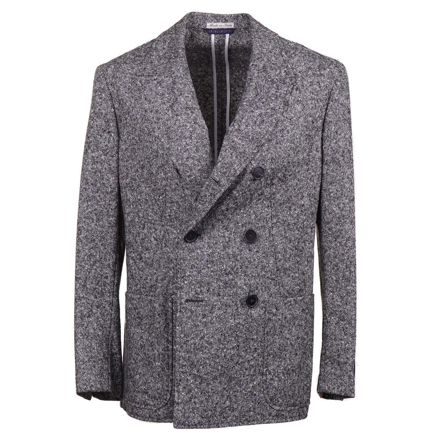 Belvest Donegal Tweed Wool-Silk Pea Coat - Top Shelf Apparel