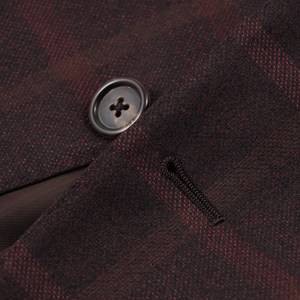 Belvest Burgundy Check Wool Sport Coat - Top Shelf Apparel