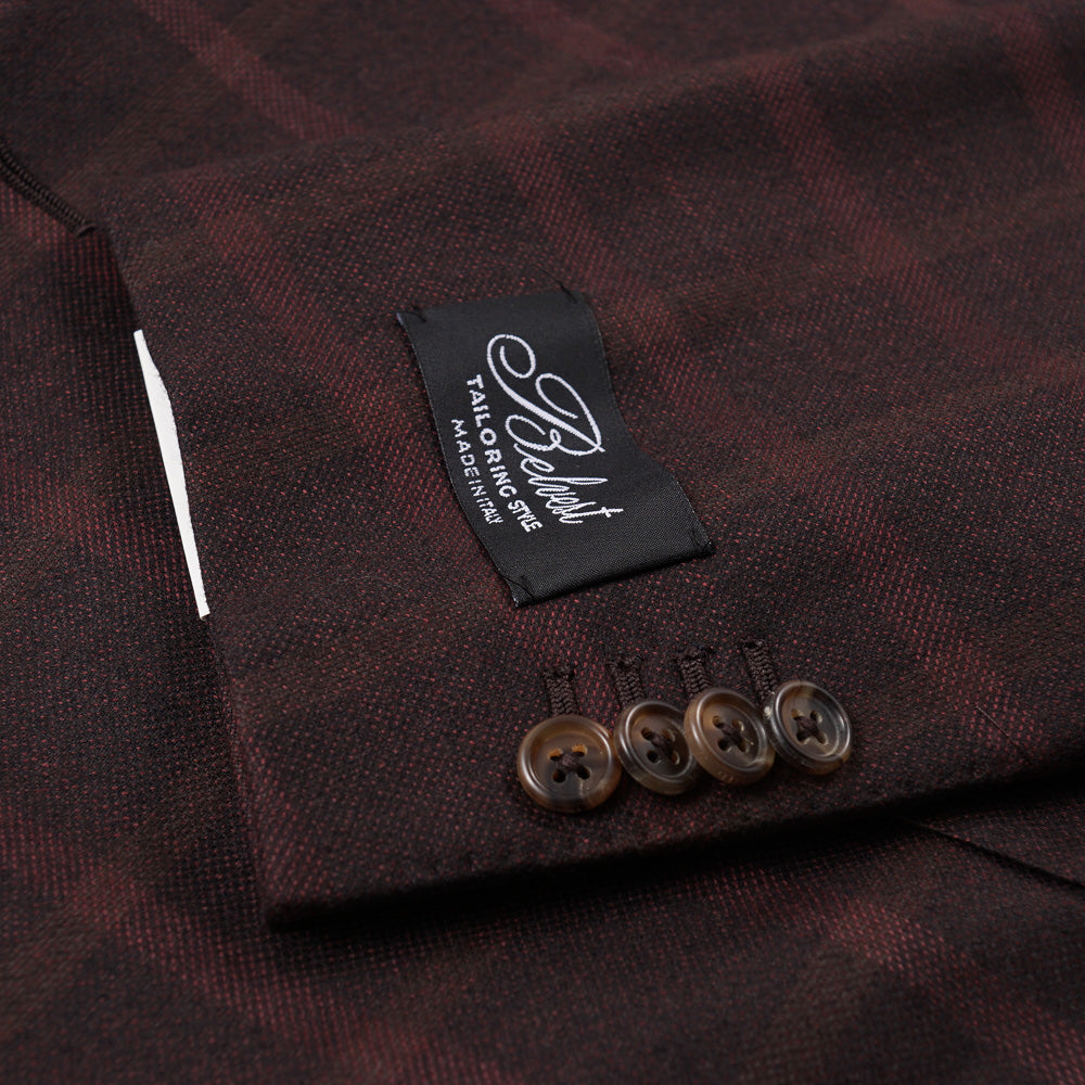 Belvest Burgundy Check Wool Sport Coat - Top Shelf Apparel