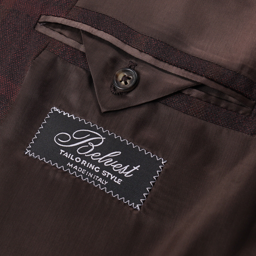Belvest Burgundy Check Wool Sport Coat - Top Shelf Apparel