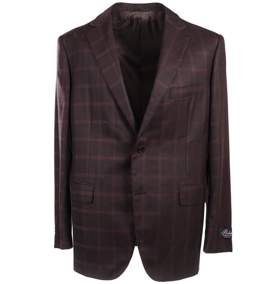 Belvest Burgundy Check Wool Sport Coat - Top Shelf Apparel